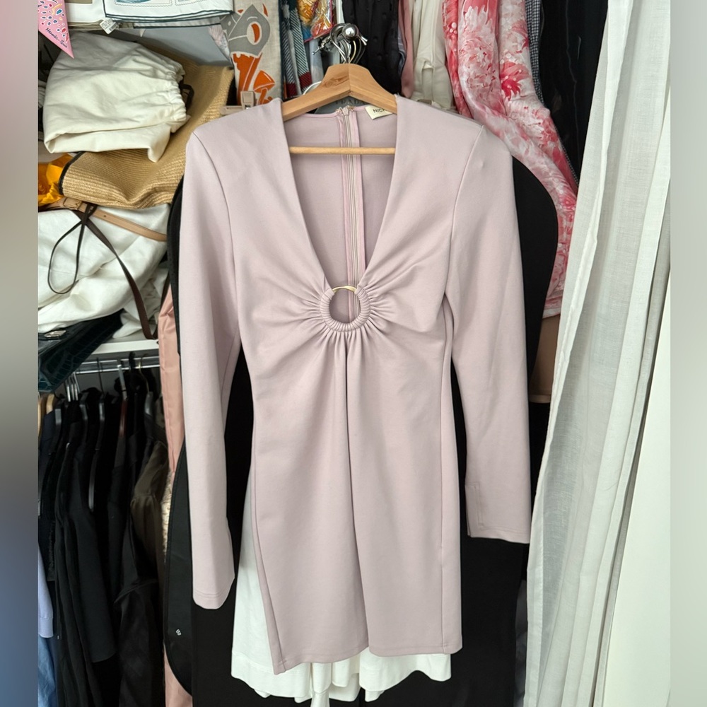 NICHOLAS Soft Lavender Long Sleeve Dress